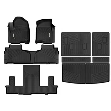 OEDRO 9pcs Floor Mats for 2021-2025 Tahoe Yukon Trunk Mat W/Backrest All Weather