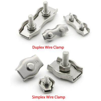 Wire Rope Clamp Thimble Simplex Duplex M2 M3 M4 M5 M6-M10 304 Stainless Steel