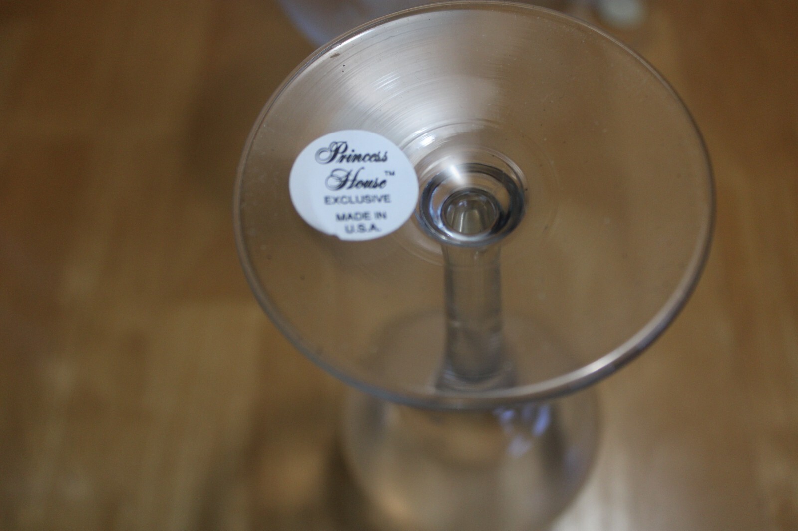 Princess House Wine Glasses Christmas French Horns 587 set of 4