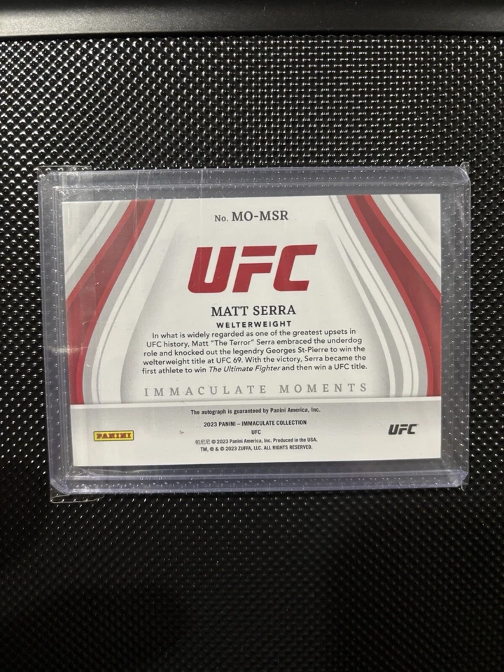 2023 Immaculate UFC Auto Matt Serra 78/99 - Image 2 of 2