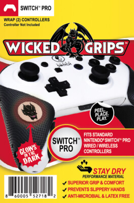 2 Pack Wicked-Grips  High Performance Controller Grips for Nintendo Switch Pro
