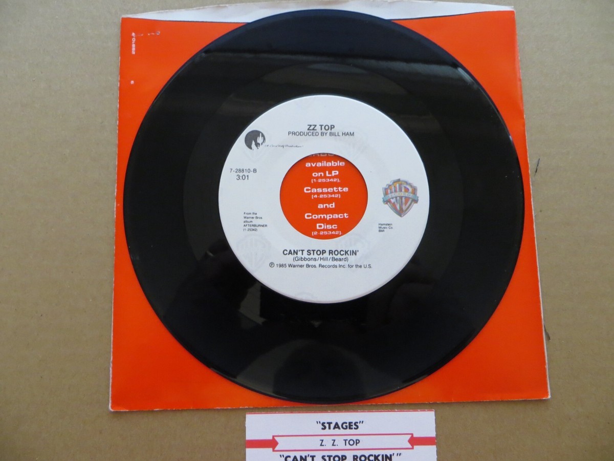 can'tstop ZZ Top – Stages / Can't Stop Rockin' - 1986 Warner Bros. - 7