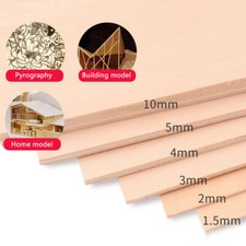 5PC Multi Size Basswood Wood Sheets ply Plate Board Woodworking Timber DIY Craft