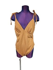 Wild Fable Golden Mustard Waffle Knit Spaghetti Strap Bodysuit Size XXL K76