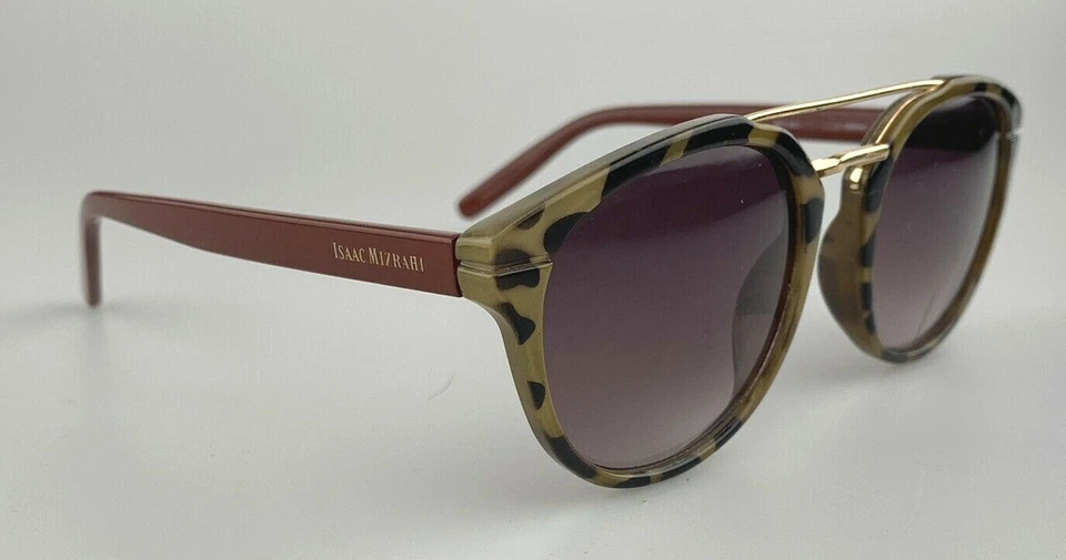 Gafas de sol Isaac Mizrari mod. IM31229 Tonos de aviador redondos rojos tortuga Foto 2 de 4
