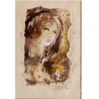 STEINLEN "Portrait" Grand Dessin - Technique Mixte /Papier - Signé - 63X42 cm