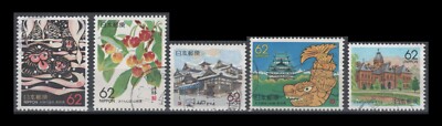 Japan Z1, 2, 4, 9, 11 Early Prefecture issues (5 USED Stamps