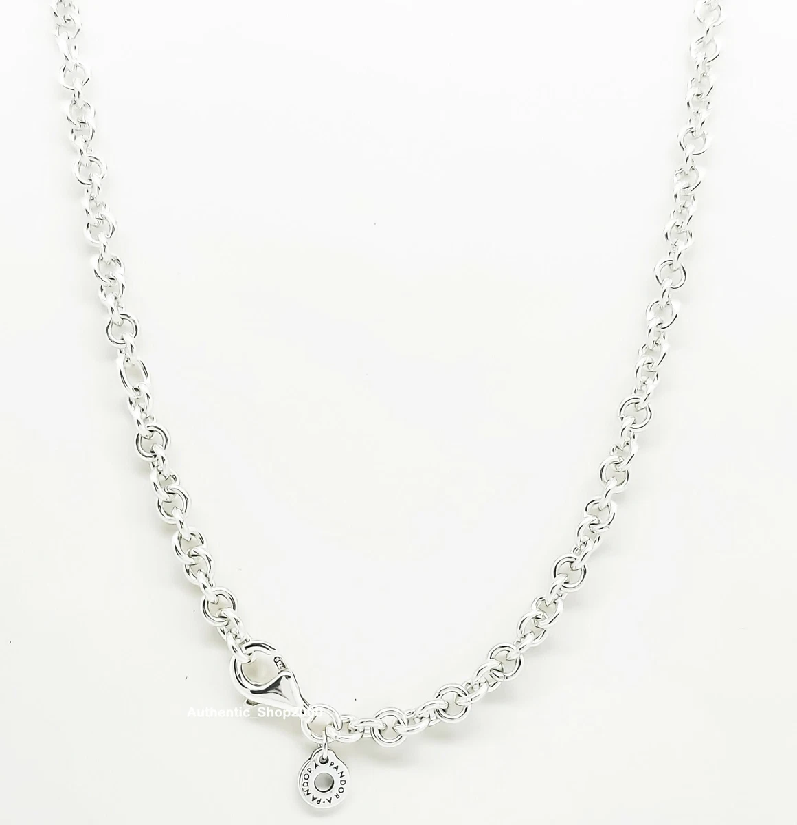 NEW 100 Authentic PANDORA 925 Silver Logo Thick Cable Chain