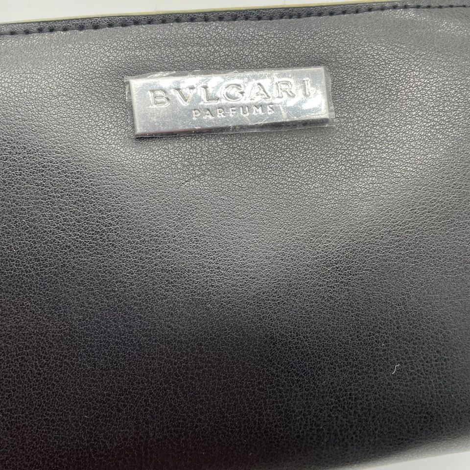 BVLGARI PARFUMS BOLSA DE MAQUIAGEM/estojo de transporte com bolsa de pó NOVA - Imagem 2 de 4