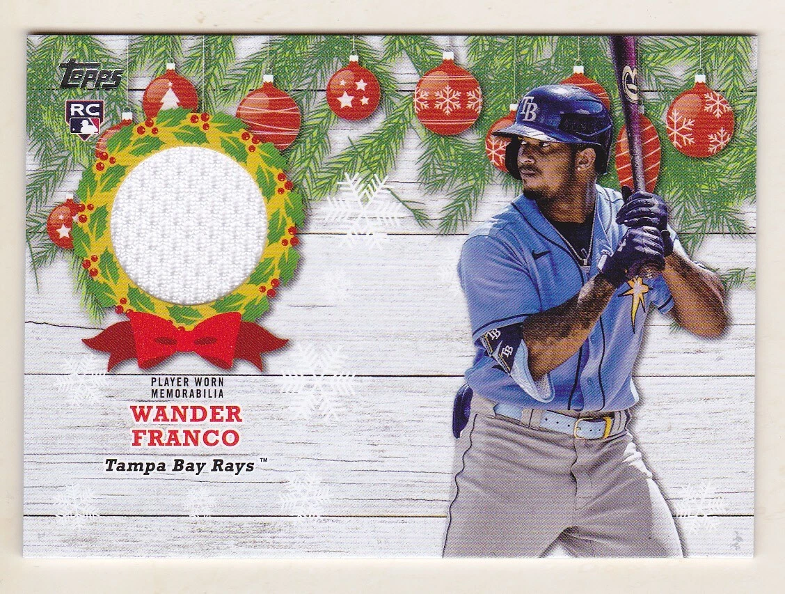 2022 Topps Holiday Wander Franco Jersey Rookie Relic Tampa Rays