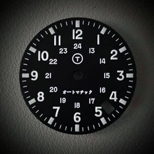 TLDB0701M Black BGW9 / Seiko Mod Military Minute Date Dial NH35 4R35 SKX SRPD