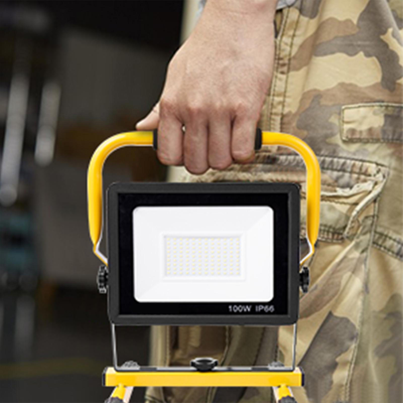 Aufun Teleskop Stativ Für LED Strahler - Höhenverstellbar 50-150cm Gelb