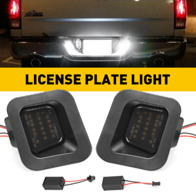 SMOKED LED Rear License Plate Lights For Dodge Ram 2500