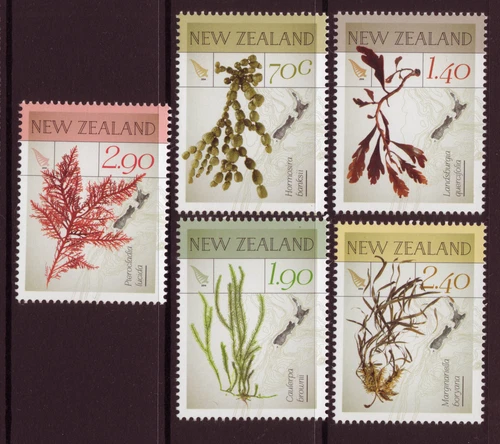 NEW ZEALAND 2014 NATIVE SEAWEEDS SET OF 5 UNMOUNTED MINT, MNH