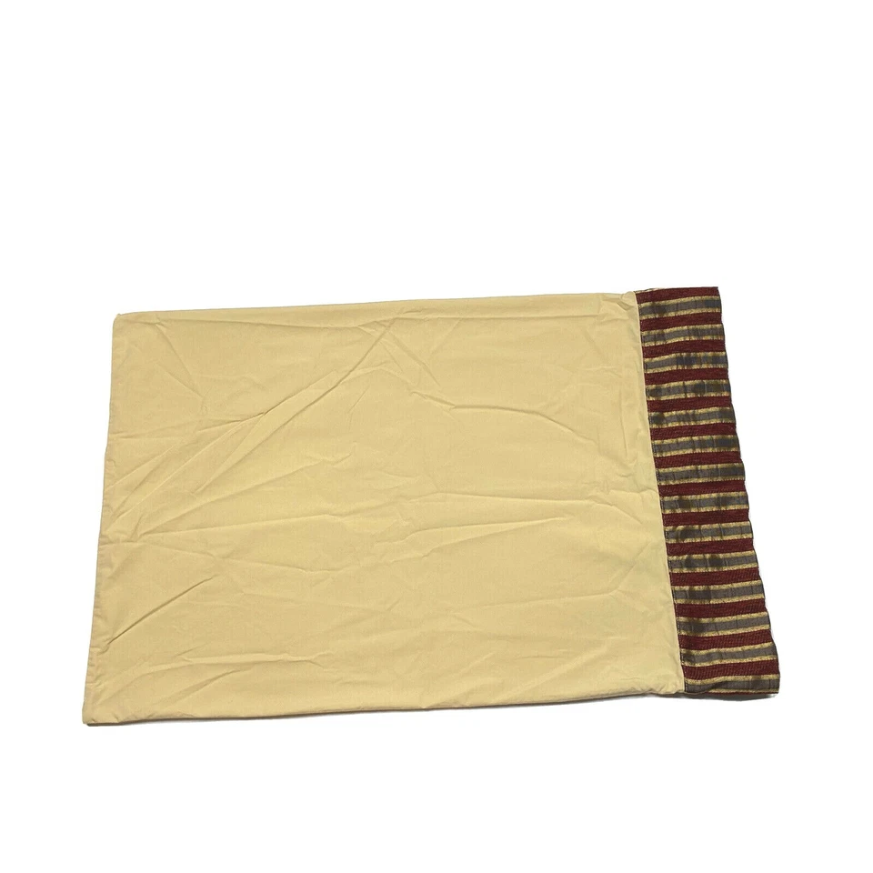 Juego de sábanas de diseño tamaño completo ropa de cama fundas algodón de lujo estampado de rayas rojas tostadas Foto 4 de 4