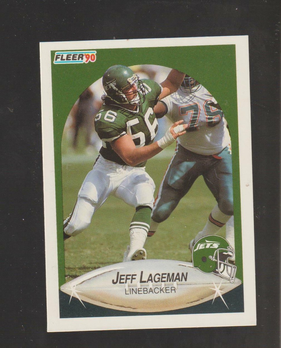 1990 Fleer Update #U-76 Jeff Lageman rookie card, New York  display picture 2