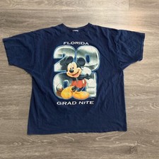 Vintage Y2K Disney Mickey Mouse Grad Nite 2001 T-Shirt Sz. 2XL