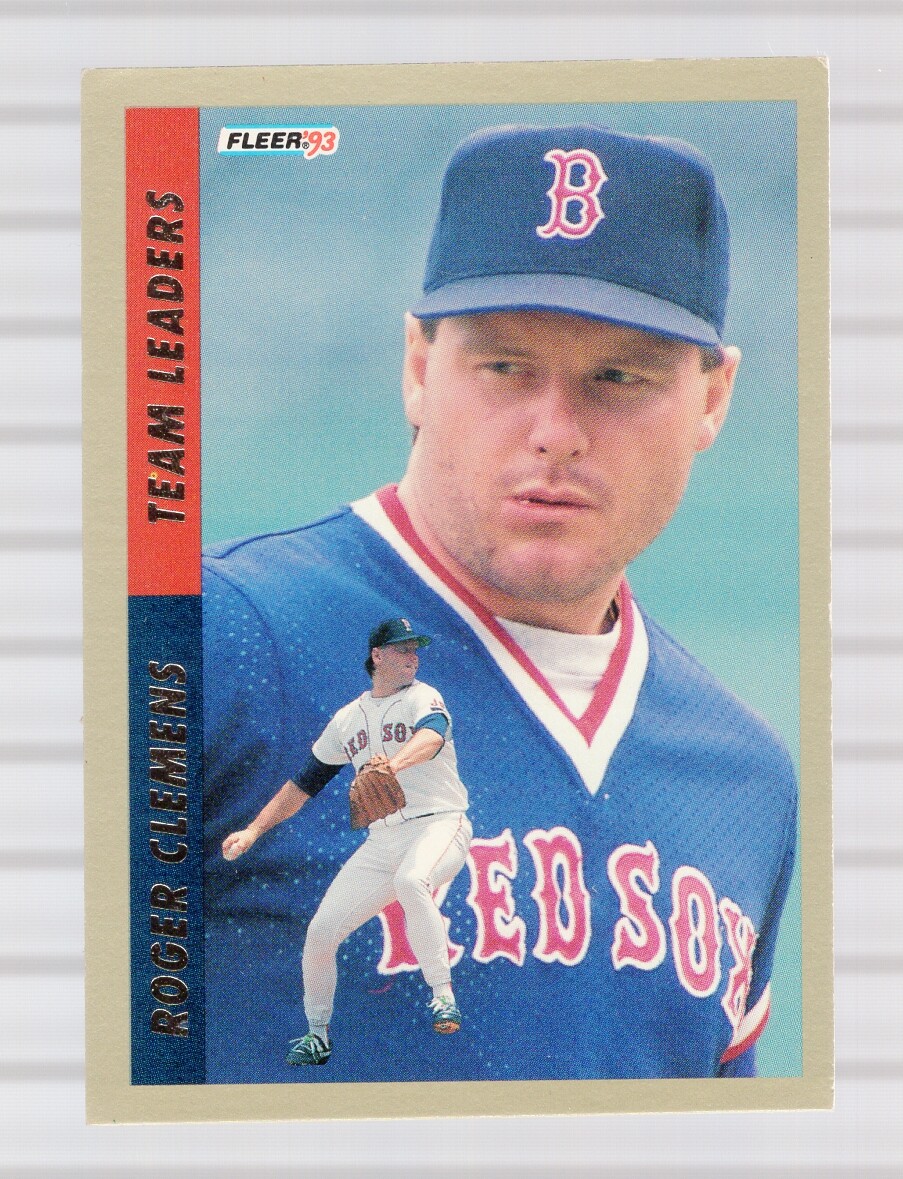 ROGER CLEMENS - 1993 FLEER - TEAM LEADERS - CARD # 4 of 10 - FREE