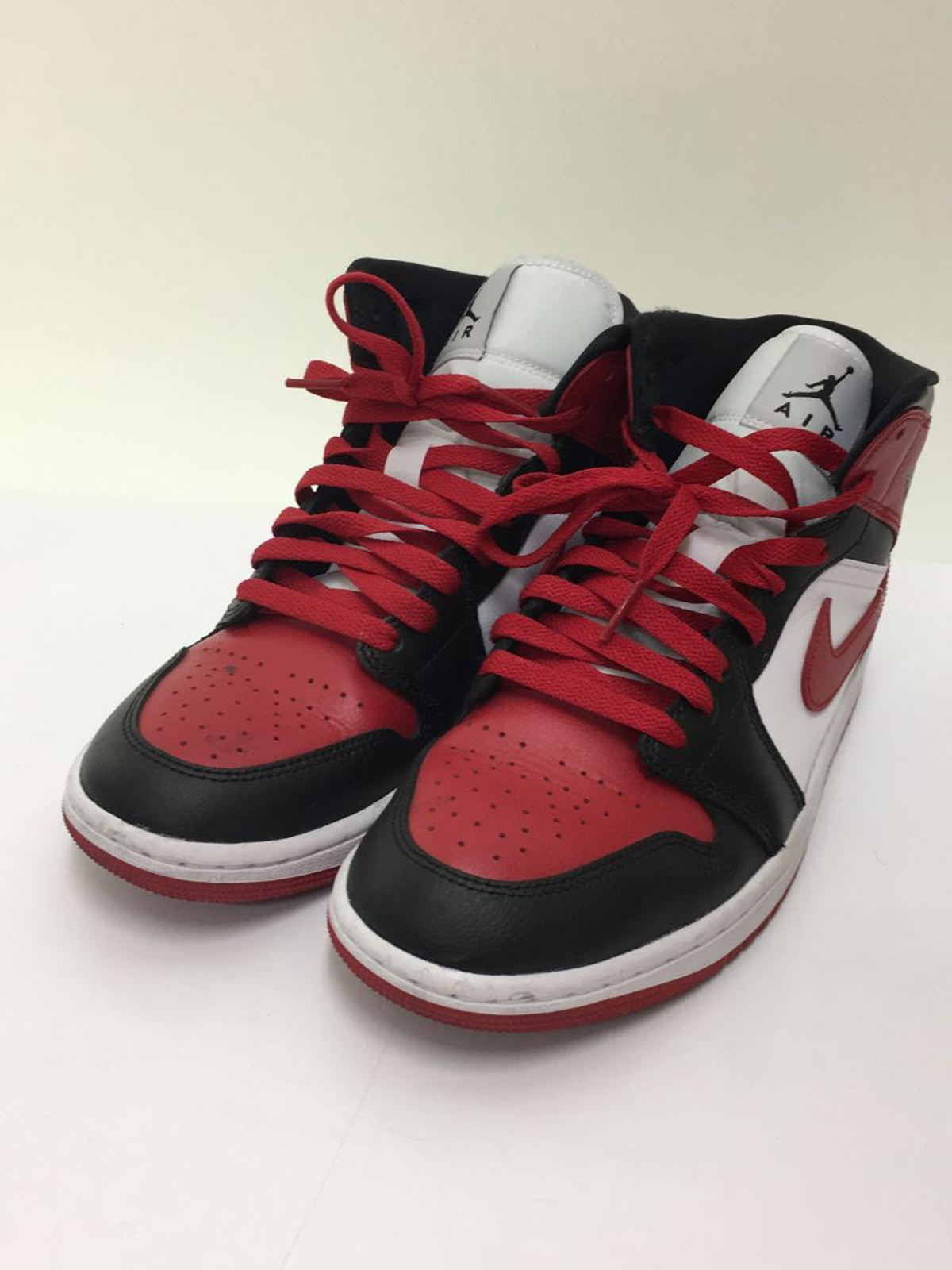 Nike WMNS Air Jordan 1 MID BQ6472-079 US9 26cm red black used