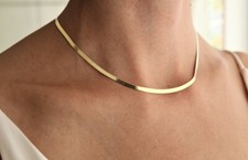 Stainless Steel 18k Gold Plated  Chain Necklace. Jewelry For Women.  Gold Choker