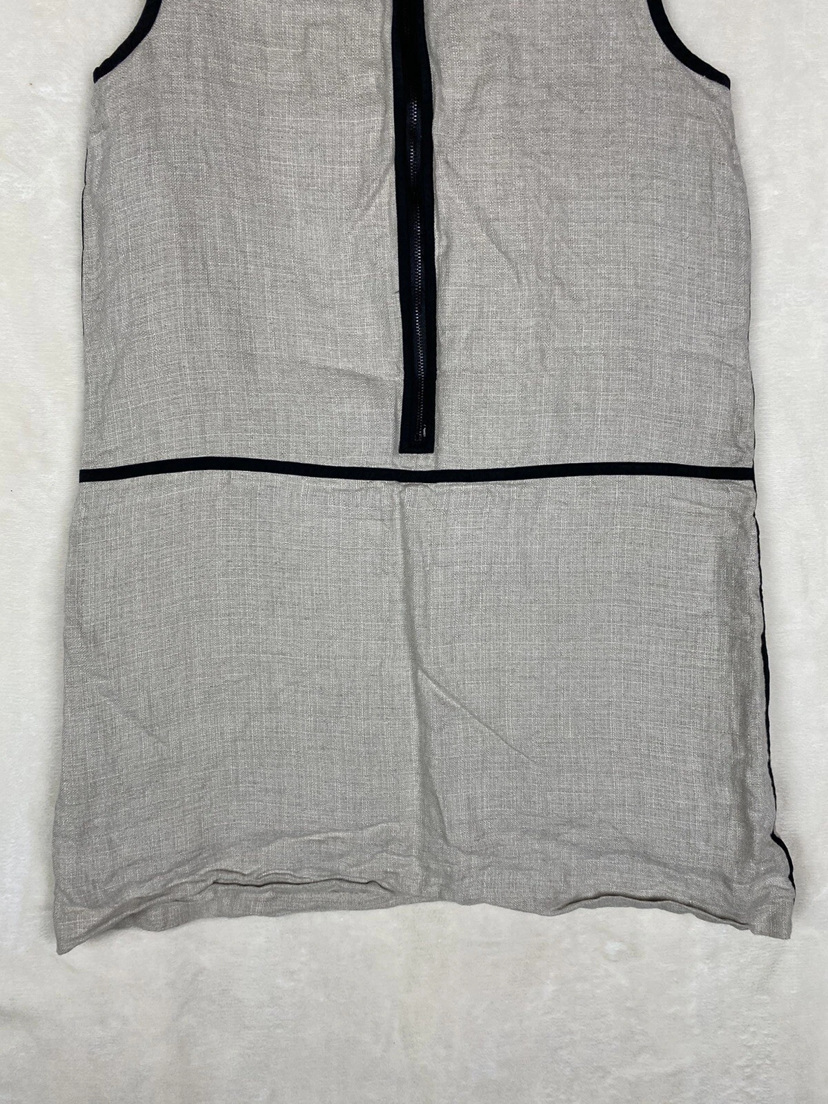 VETEMENTS Abito Loft Donna 8 A Line 100% Lino Senza Maniche Naturale Spiaggia Foderato Lavoro Ufficio