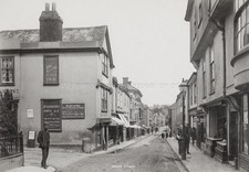 Totnes Devon Fore Street Shops King William Inn People Vtg. Photo 19thC.