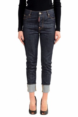 Dsquared2 Women's ''London Jean'' Gray Medium Crotch  Cropped Jeans US XS IT 38