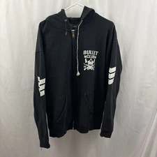 Bullet Club Hoodie Bone Soldier NJPW Pro Wrestling Tees Size XL Full Zip Hoodie