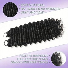 Feather Crochet Human Hair Braiding Extensions Handwoven 60g 14-20 Inch