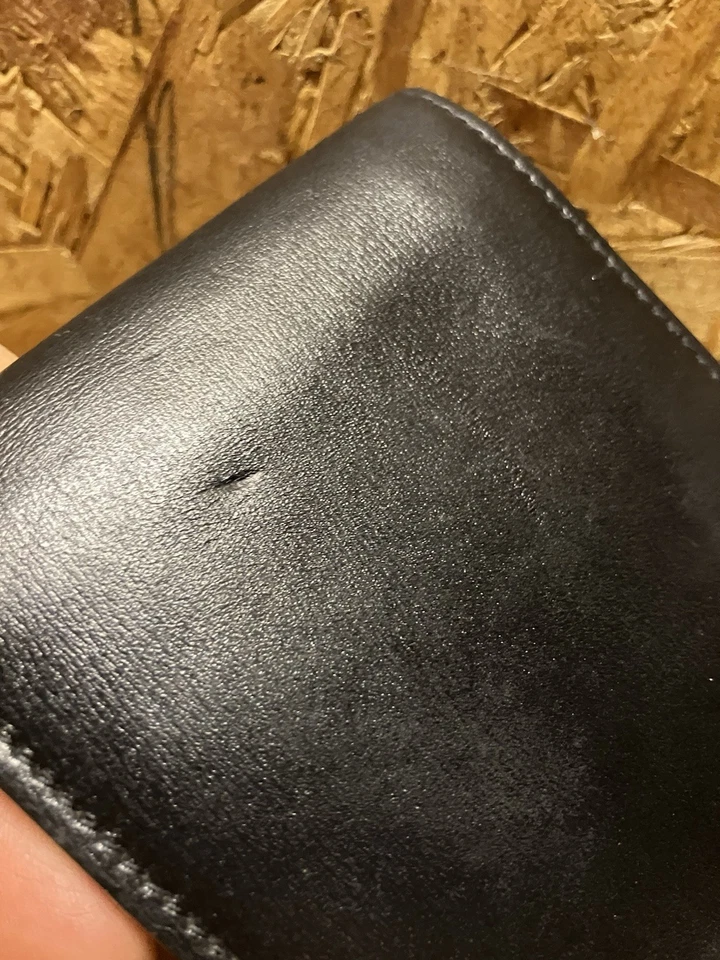 YSL Saint Laurent Paris Monogram Bifold Wallet Black Gold-Tone Billfold Calfskin - Image 2 of 4