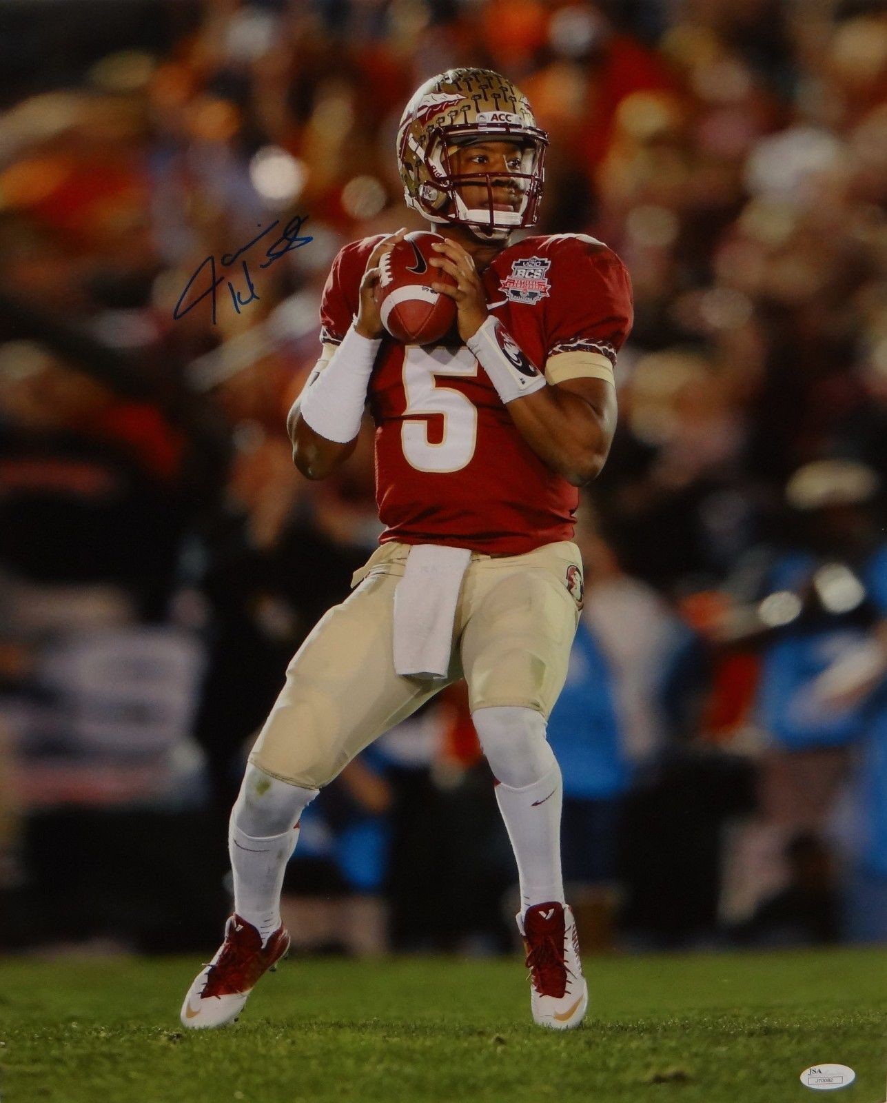 Jameis Winston Autographed Signed 16x20 Looking To Pass Photo- JSA Authenticated 