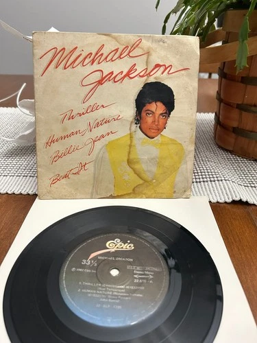 Michael Jackson Brazil only  Thriller Billie Jean Beat It 7" RARE Pic sleeve PS