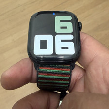 Apple Watch Series 11 46mm Black Aluminum Case unity Nylon Band