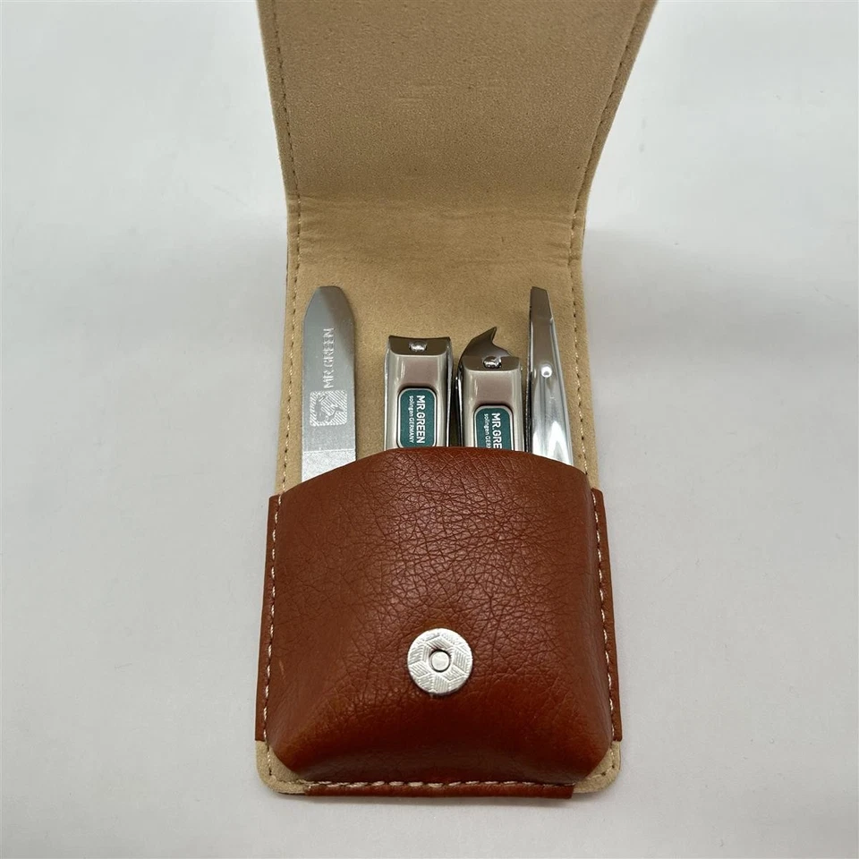 Maniküre Set Männer, 4Pcs Nagelknipser Set, Maniküre Set mit Lederetui, Geschenk - Bild 2 von 2