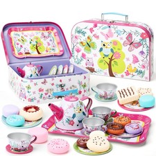 Updated Princess Tea Party Set for Little Girls Boys - Toddler Tea Set with...