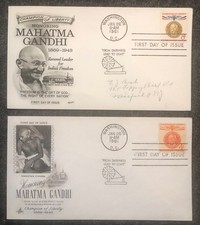 2 Ersttagsbriefe  Mahatma Gandhi 1869-1948  Washington 1961