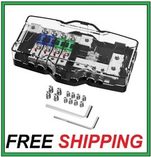 Fused Power Distribution Block Car Audio 4 Way Midi Mini-Anl Fuse Block 12V ...