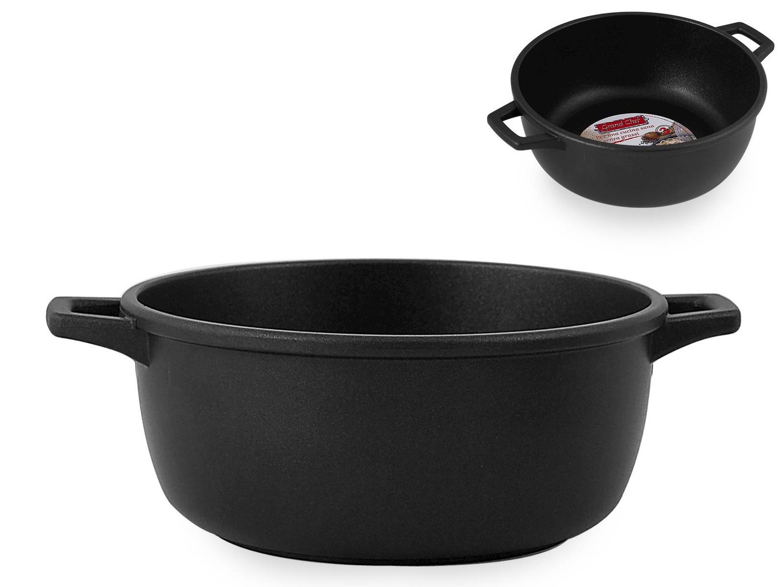 Casserole Fusion Non-Stick Extra Chef 2 Handles Diameter Cm24 Brand H&h
