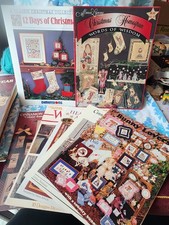Lot of 7 Various Designers Counted Cross Stitch Books - Christmas, Bunny, Etc