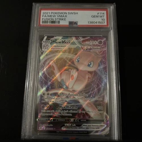 Pokémon TCG Mew VMAX 114/264 Fusion Strike GEM MINT PSA 10