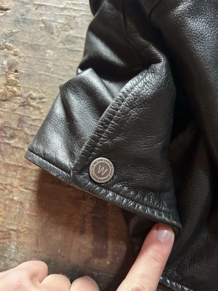 Кожаная куртка Wilson 1990-х Y2K - Изображение 4 из 4