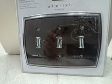 allen roth Winslow 3 -Gang Oil rubbed bronze Zinc Indoor Toggle Wall Plate