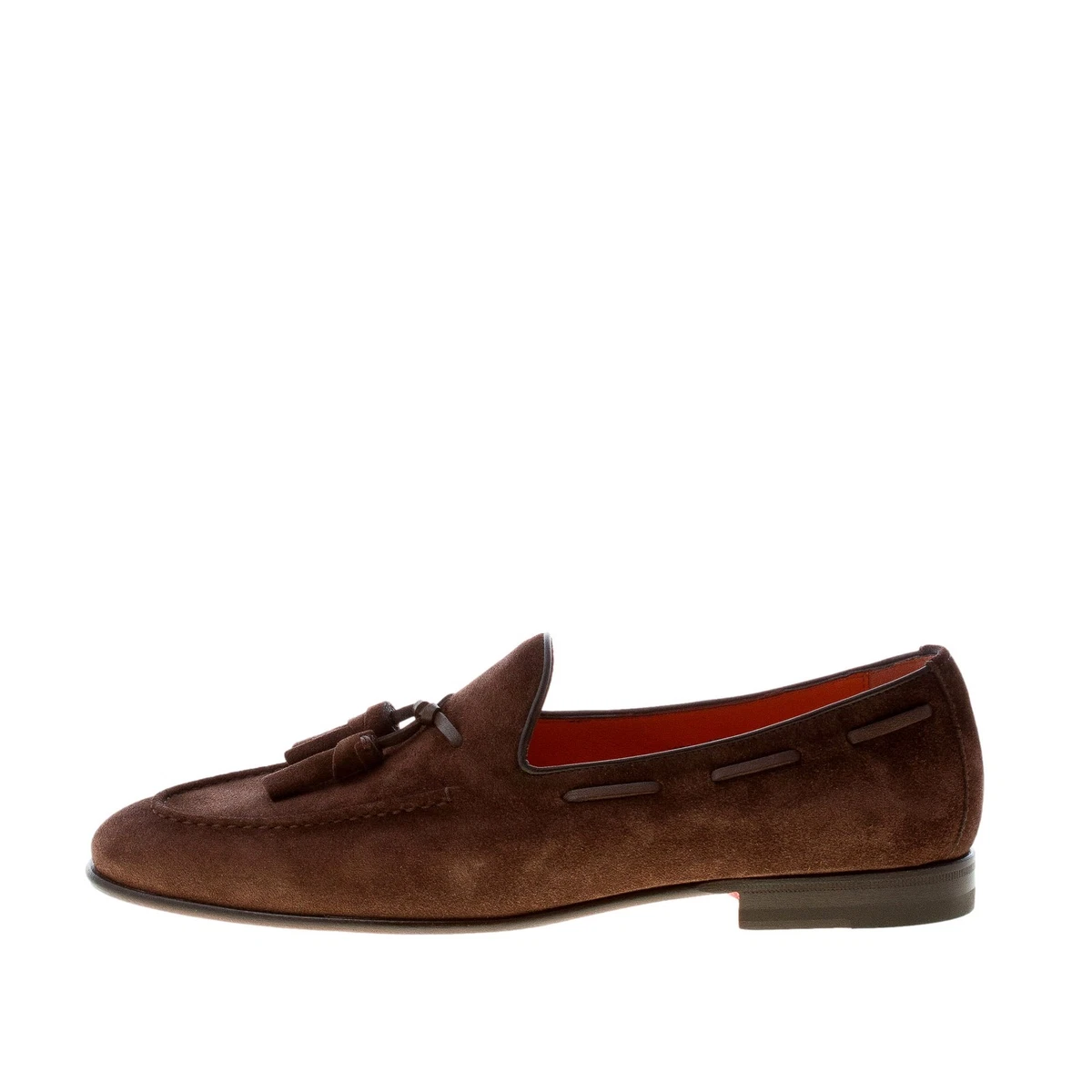 Chaussures Plates 'Ice' Santoni Orange - Taille 38.5, Cuir, Fabriqué En Italie, Neuf Avec Emballage
