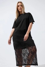 Image of Yours Curve Women's Plus Size Lace Trim Maxi Length