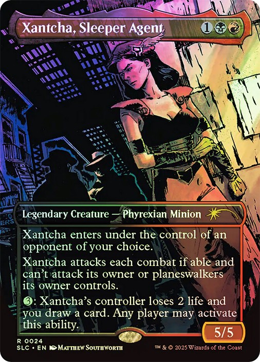 MTG  FOIL Xantcha, Sleeper Agent (Secret Lair Countdown) Borderless - Secret