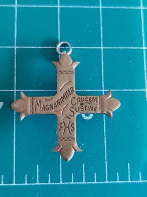 Tiffany & Co CROSS Pin Pendant Magnanimiter Crucem Sustine DOK Daughters King