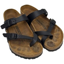 Birkenstock Mayari Birko-Flor Women  s Size EU36 US 5-5.5 Black Toe Strap Sandals