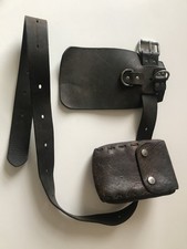 vintage leather roofers slaters carpenters tool belt holster