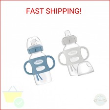 Dr. Brown  s Milestones Wide-Neck Transitional Sippy Bottle with Silicone Handles