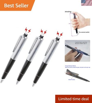 3pcs Shocking Adult Prank Prop Joke to Friends Electric Shock Pen Shape Trick...